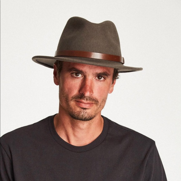BRIXTON Messer Felt Flat Brim Hat - Picture 7 of 8